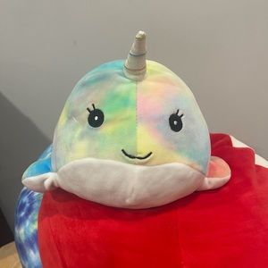 Squishmallow/ Tie Dye Dolphin with horn